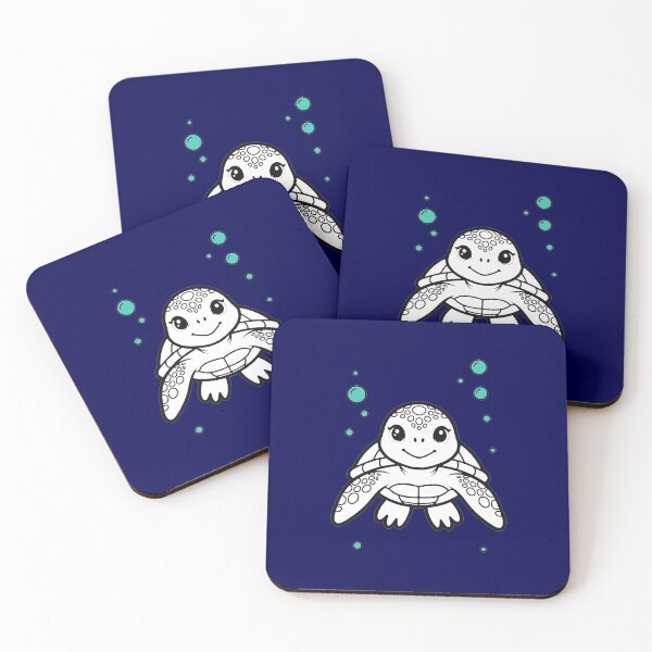 Item preview, Cute Turtle Underwater - Dark Blue Ocean designed and sold by Beachy.