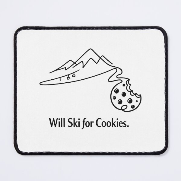 Item preview, Will Ski for Cookies Beaver Creek Line Art designed and sold by avinigav.