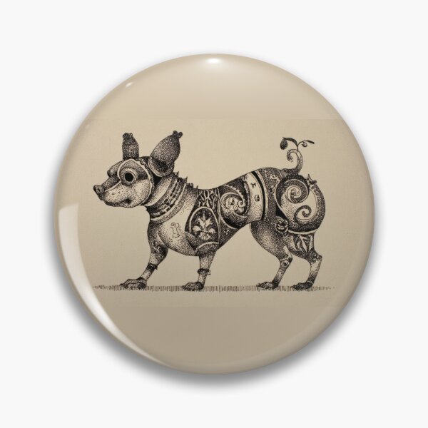 Item preview, Dog with detailed body art designed and sold by anytka.