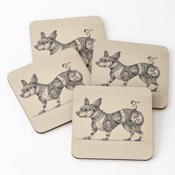 Item preview, Dog with detailed body art designed and sold by anytka.