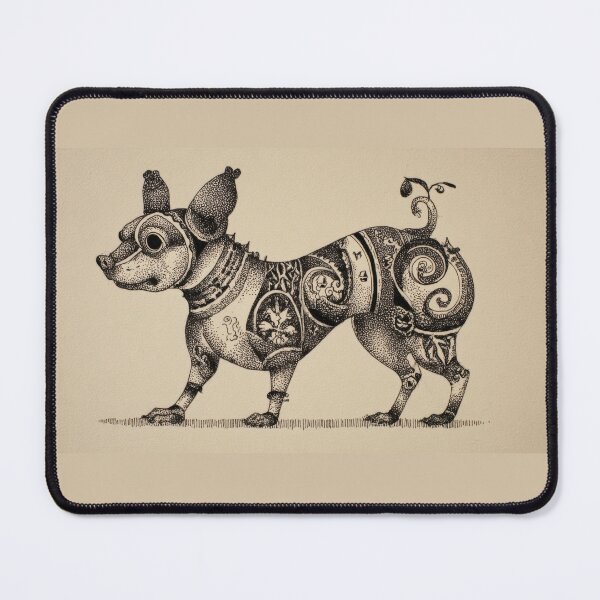 Item preview, Dog with detailed body art designed and sold by anytka.