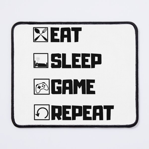 Item preview, Eat Sleep Game Repeat – Casual Adult Gamer Routine Tee designed and sold by KapiPrint.