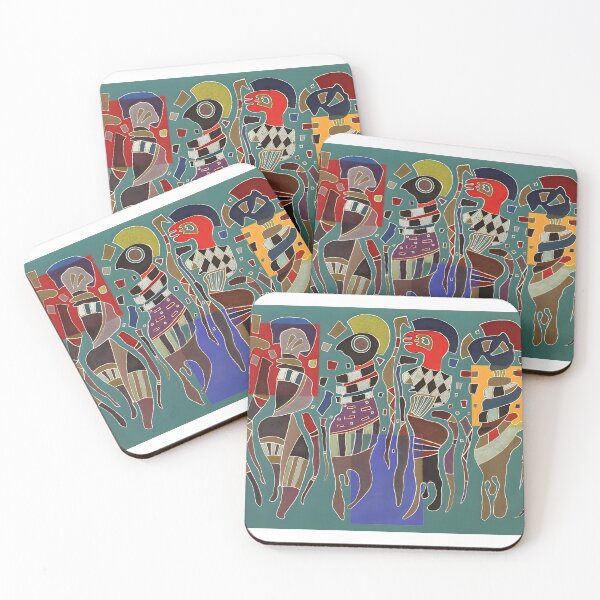 Item preview, Kandinsky 1943 Four figures on three squares designed and sold by PixDezines.