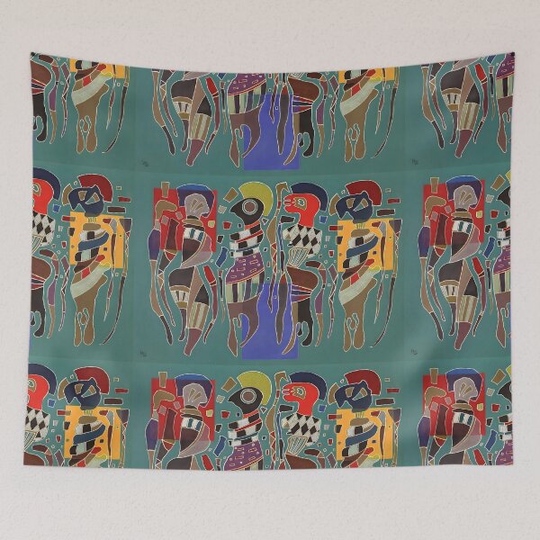 Item preview, Kandinsky 1943 Four figures on three squares designed and sold by PixDezines.