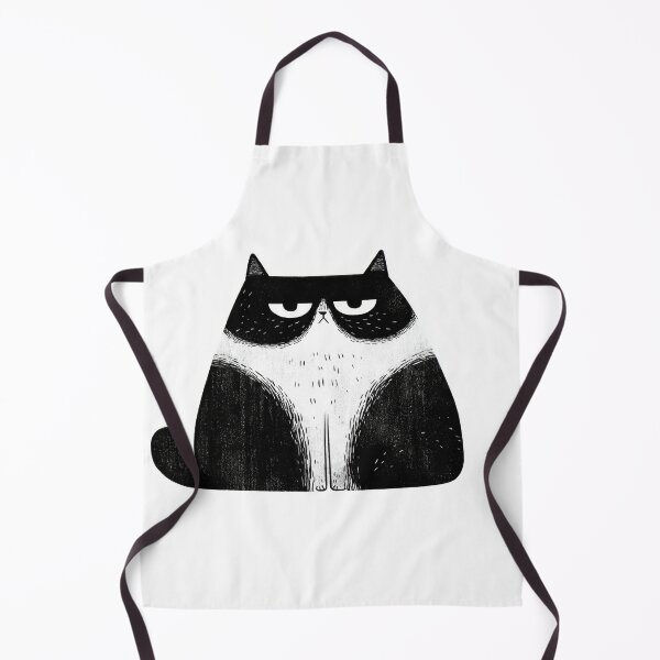 Item preview, Black and white cat sits and stares designed and sold by anytka.
