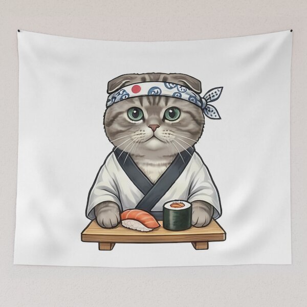 Item preview, Sushi Chef Cat designed and sold by k3rstman1.