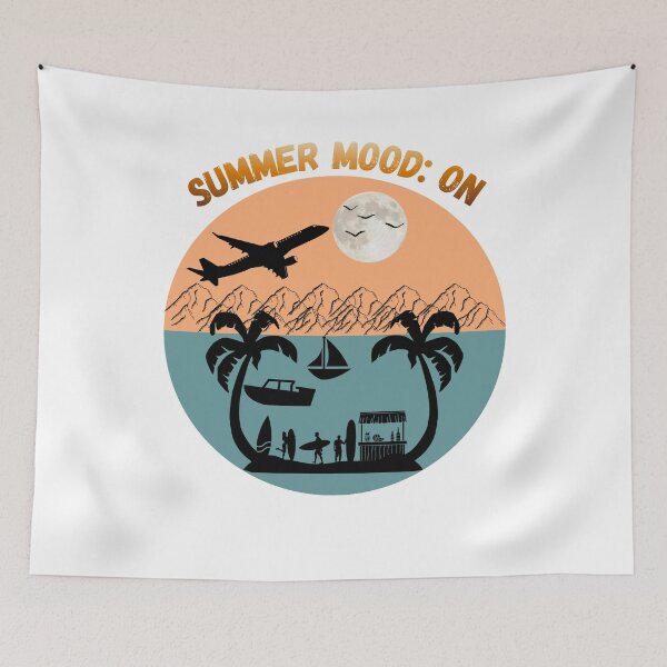 Item preview, Summer Mood On – Sunset Travel Lifestyle Graphic Tee designed and sold by KapiPrint.