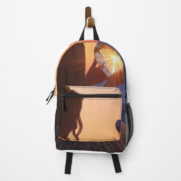 Item preview, Girl holding a crystal heart - sunset designed and sold by No socks.