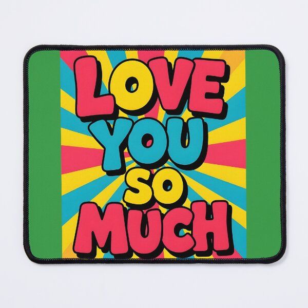 Item preview, Love you so much - in retro art letterforms with bold pop colors designed and sold by Ponted.