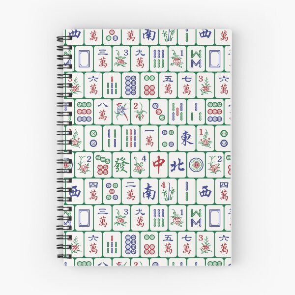 Item preview, Traditional Mahjong Tiles In Neat Pattern Green Background Version 2 designed and sold by teeworthy.
