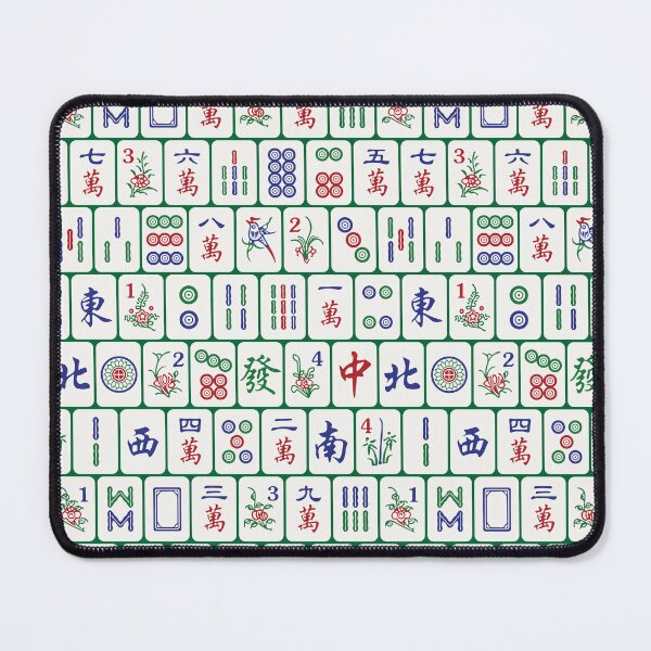 Item preview, Traditional Mahjong Tiles In Neat Pattern Green Background Version 2 designed and sold by teeworthy.