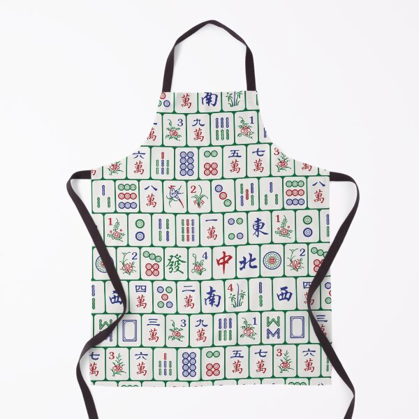 Item preview, Traditional Mahjong Tiles In Neat Pattern Green Background Version 2 designed and sold by teeworthy.