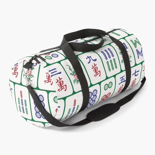 Item preview, Traditional Mahjong Tiles In Neat Pattern Green Background Version 2 designed and sold by teeworthy.