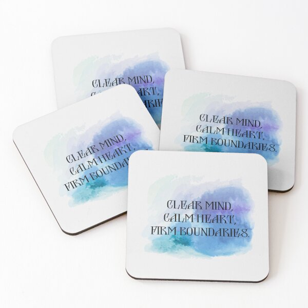 Item preview, Clear mind, calm heart, firm boundaries - Mental Health Affirmation designed and sold by RacoonCanvas.