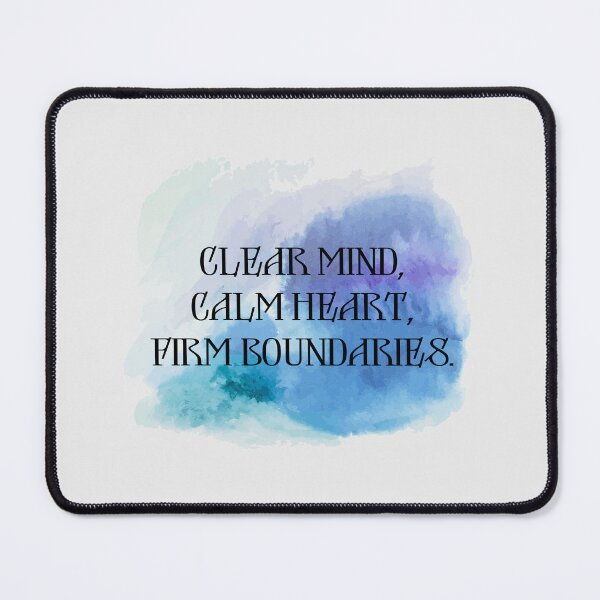 Item preview, Clear mind, calm heart, firm boundaries - Mental Health Affirmation designed and sold by RacoonCanvas.