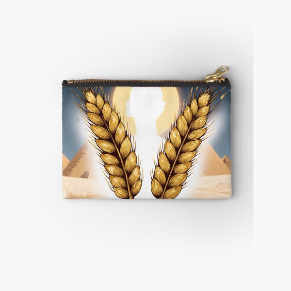 Item preview, Sacred ears of corn from Dura-Europos and Dukhn, offered by God | Divine hieroglyphic halo | Mythical origin of the White Nile | Stylized Egyptian papyrus designed and sold by Absolutsoma.