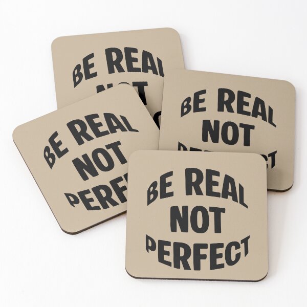 Item preview, Be Real, Not Perfect – Inspiring Minimalist Typography Design designed and sold by icreativestudio.