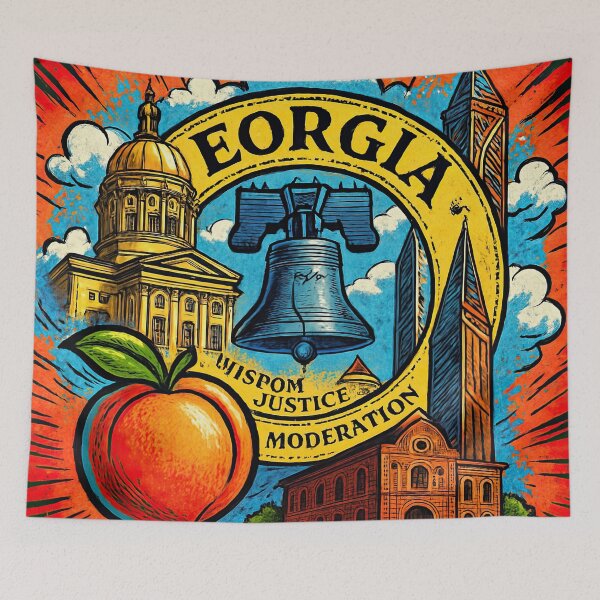 Item preview, Georgia state | Comics stylCartoone -  designed and sold by ComicsFactory.