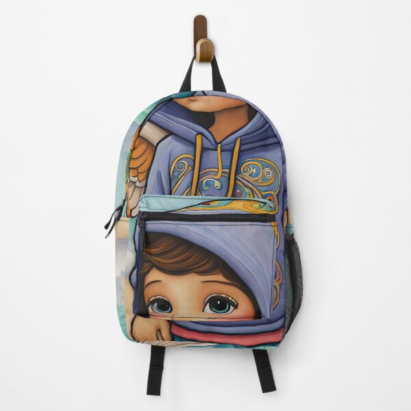 Item preview, Angel with wings wearing a hoodie on the Beach designed and sold by Colin Bentham.