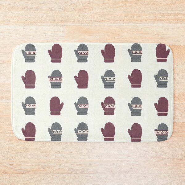 Item preview, Hygge Winter Mittens Seamless Pattern — Scandinavian Burgundy & Grey designed and sold by Soulharmony.