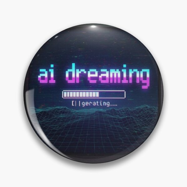 Item preview, AI Dreaming - Retro 90s Cyberpunk Glitch Tech Design designed and sold by RetroRascalStudio.