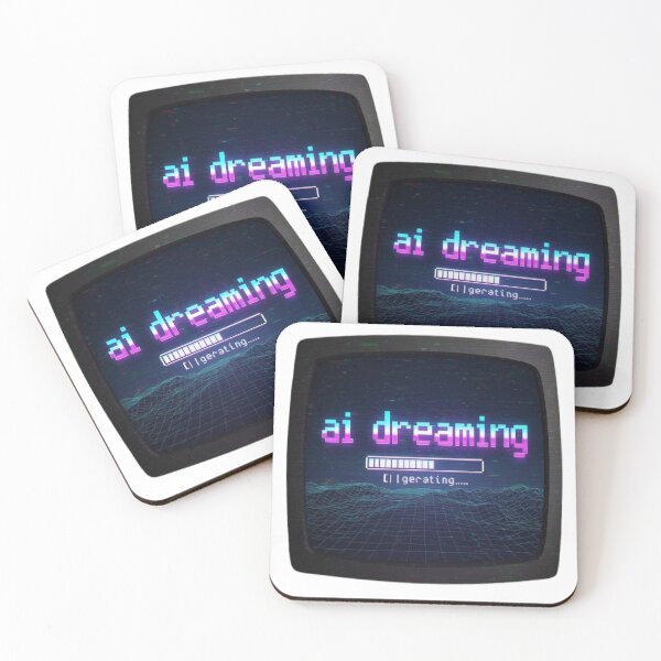 Item preview, AI Dreaming - Retro 90s Cyberpunk Glitch Tech Design designed and sold by RetroRascalStudio.