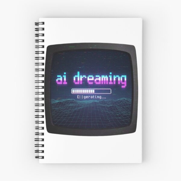 Item preview, AI Dreaming - Retro 90s Cyberpunk Glitch Tech Design designed and sold by RetroRascalStudio.