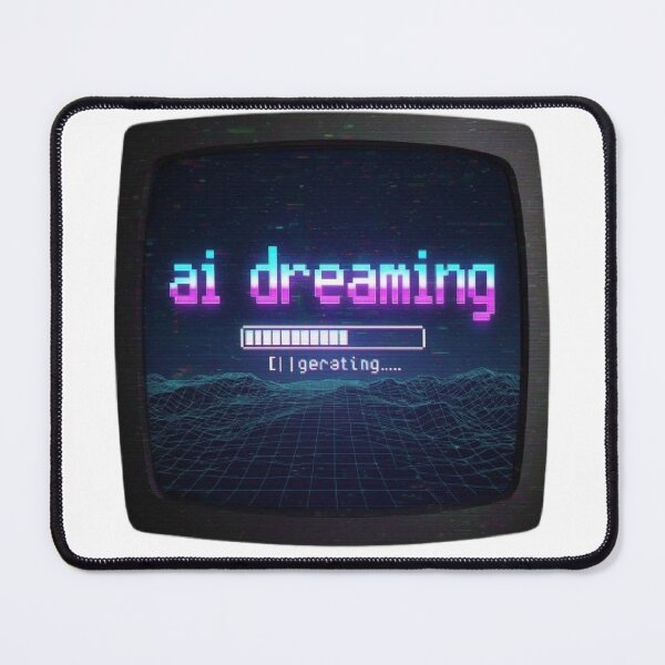Item preview, AI Dreaming - Retro 90s Cyberpunk Glitch Tech Design designed and sold by RetroRascalStudio.