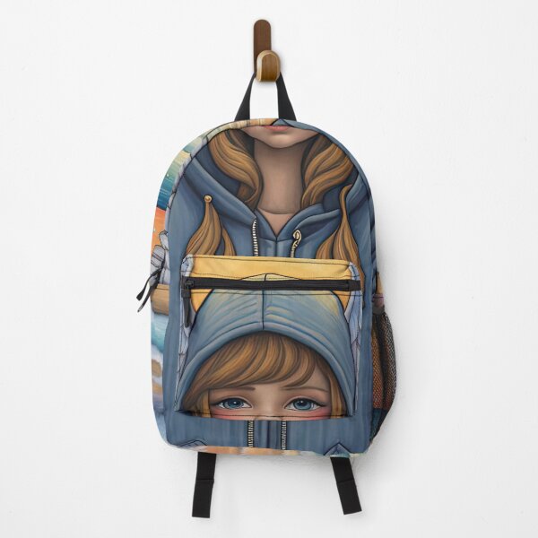Item preview, Angel with wings wearing a hoodie on the Beach designed and sold by Colin Bentham.