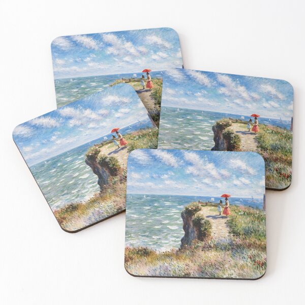 Item preview, Cliff Walk at Pourville - Strolling Amidst the Sea Breeze designed and sold by artdesignsnow.