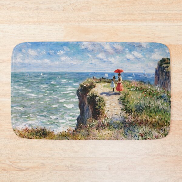 Item preview, Cliff Walk at Pourville - Strolling Amidst the Sea Breeze designed and sold by artdesignsnow.