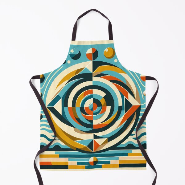 Item preview, Geometric Spiral Eye in Teal and Ochre designed and sold by InkSmithery.