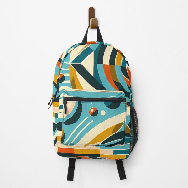 Item preview, Geometric Spiral Eye in Teal and Ochre designed and sold by InkSmithery.