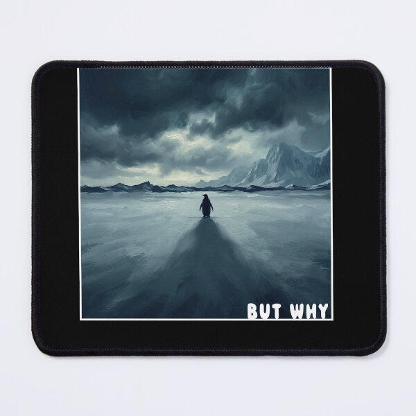 Item preview, But Why Penguin Meme Sarcastic Poster designed and sold by mashingTees.