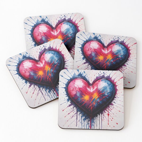Item preview, Color Splash Heart Art designed and sold by KeiraSlackDesigns.