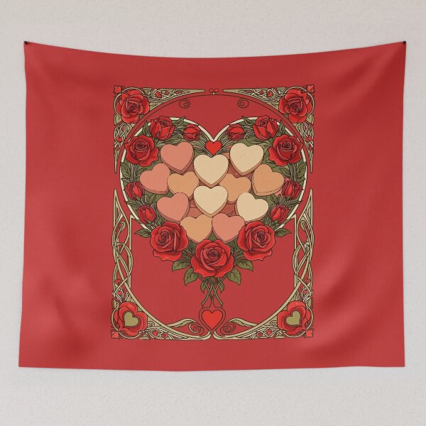 Item preview, Decorative Love Themed Art Nouveau Design designed and sold by taiche.