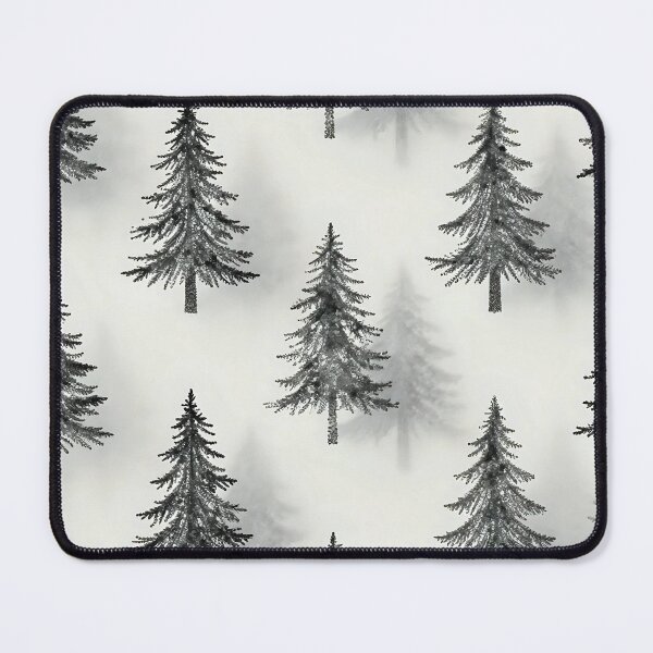 Item preview, Misty Pine Forest Seamless Pattern — Nordic Watercolor Black & White designed and sold by Soulharmony.