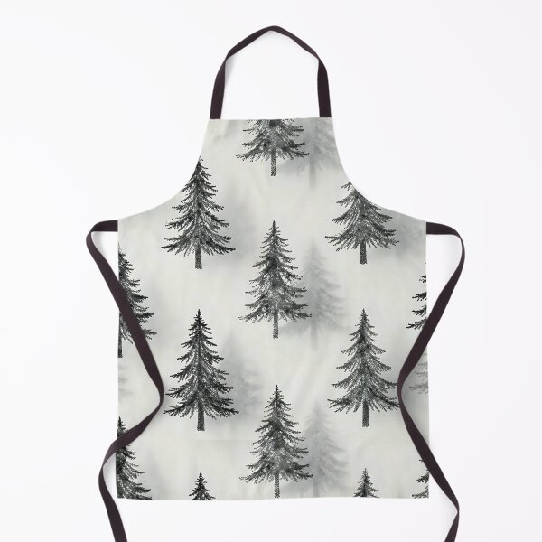 Item preview, Misty Pine Forest Seamless Pattern — Nordic Watercolor Black & White designed and sold by Soulharmony.