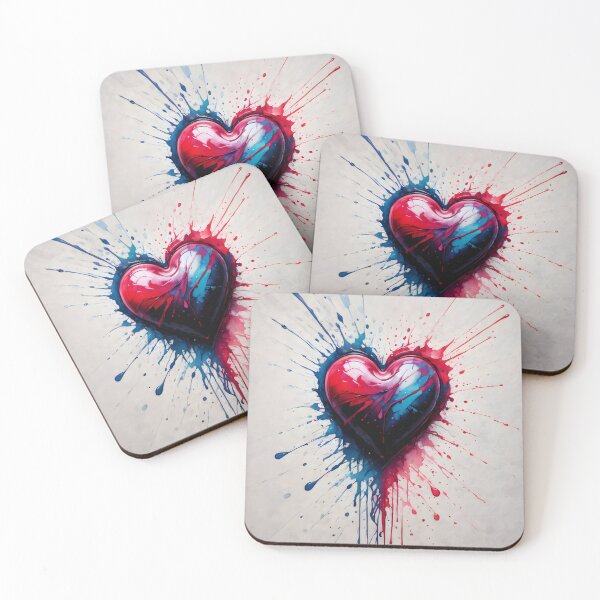 Item preview, Color Splash Heart Art designed and sold by KeiraSlackDesigns.