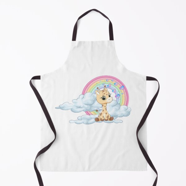 Item preview, Sweet Baby Giraffe - Cute Giraffe Sitting on Cloud with Rainbow designed and sold by Love3Happy.