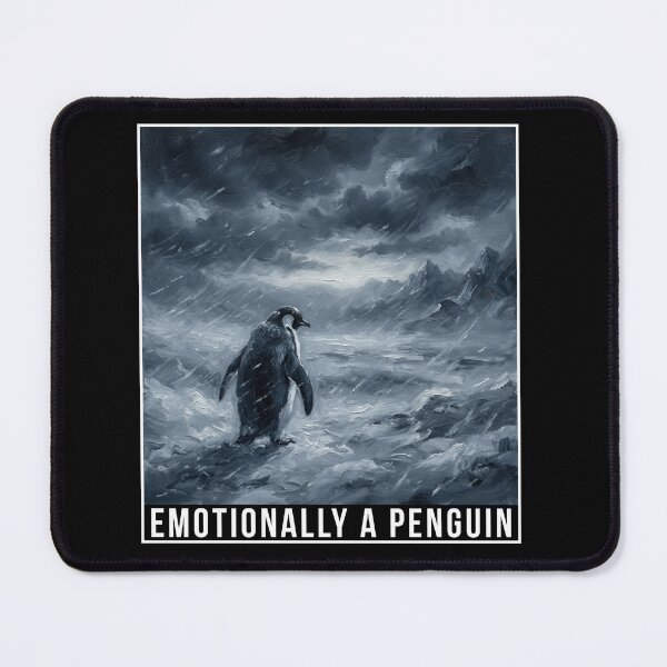 Item preview, Nihilist Penguin Meme Art – Emotionally a Penguin Walking Into the Storm designed and sold by mashingTees.