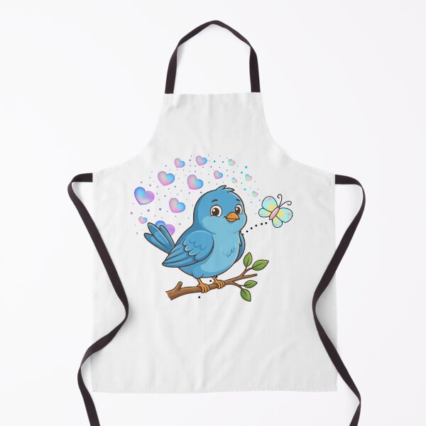 Item preview, Friendly Bird - Cute Blue Bird Chatting with Butterfly designed and sold by Love3Happy.