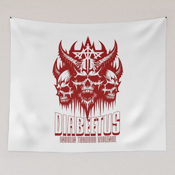 Item preview, Diabeetus – Insulin Through Violence | Brutal Metal Skull Art (Dying Fetus) designed and sold by onlin3boutiqu3.
