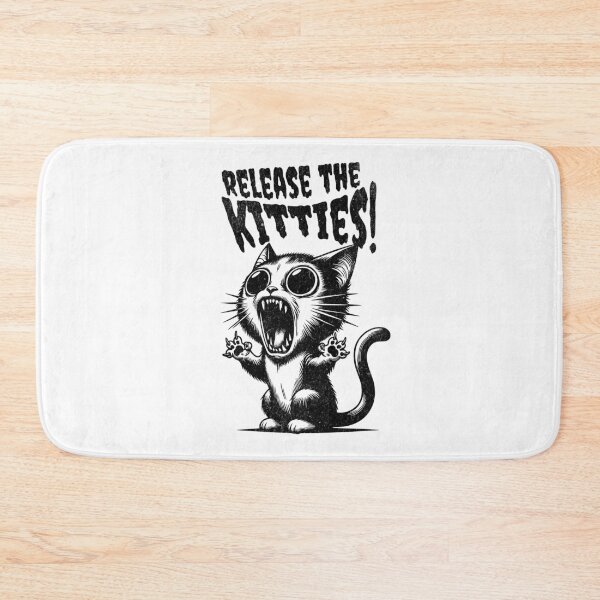 Item preview, Release the Kitties – Minimalist Black Graphic Design designed and sold by onlin3boutiqu3.