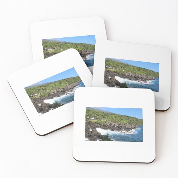 Item preview, Volcanic Breakwater and Green Cliffs – Reunion Island designed and sold by Clartedigital.