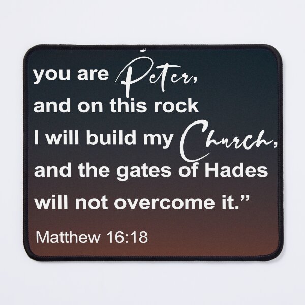 Item preview, Matthew 16:18 | Jesus Scripture quote | Motivational Bible Verse  designed and sold by subarashii11.
