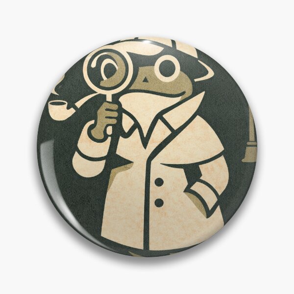 Item preview, Minimalist Frog Detective | Two Color Symbolic Illustration designed and sold by DrizzyV.