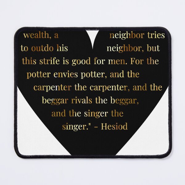Item preview, Hesiod Quote Gold Gradient In Heart designed and sold by TheIconSmith.