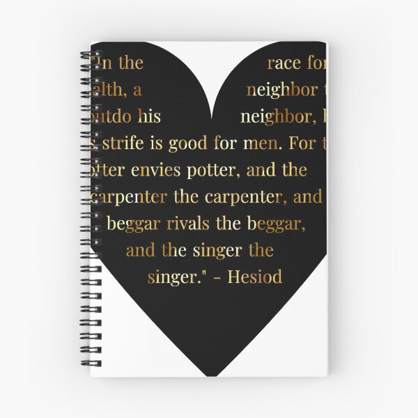 Item preview, Hesiod Quote Gold Gradient In Heart designed and sold by TheIconSmith.