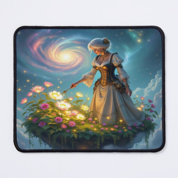 Item preview, Floating Island of Light – Vintage Dress & Cosmic Flowers in a surreal Dreamworld designed and sold by FotoworldEdel.